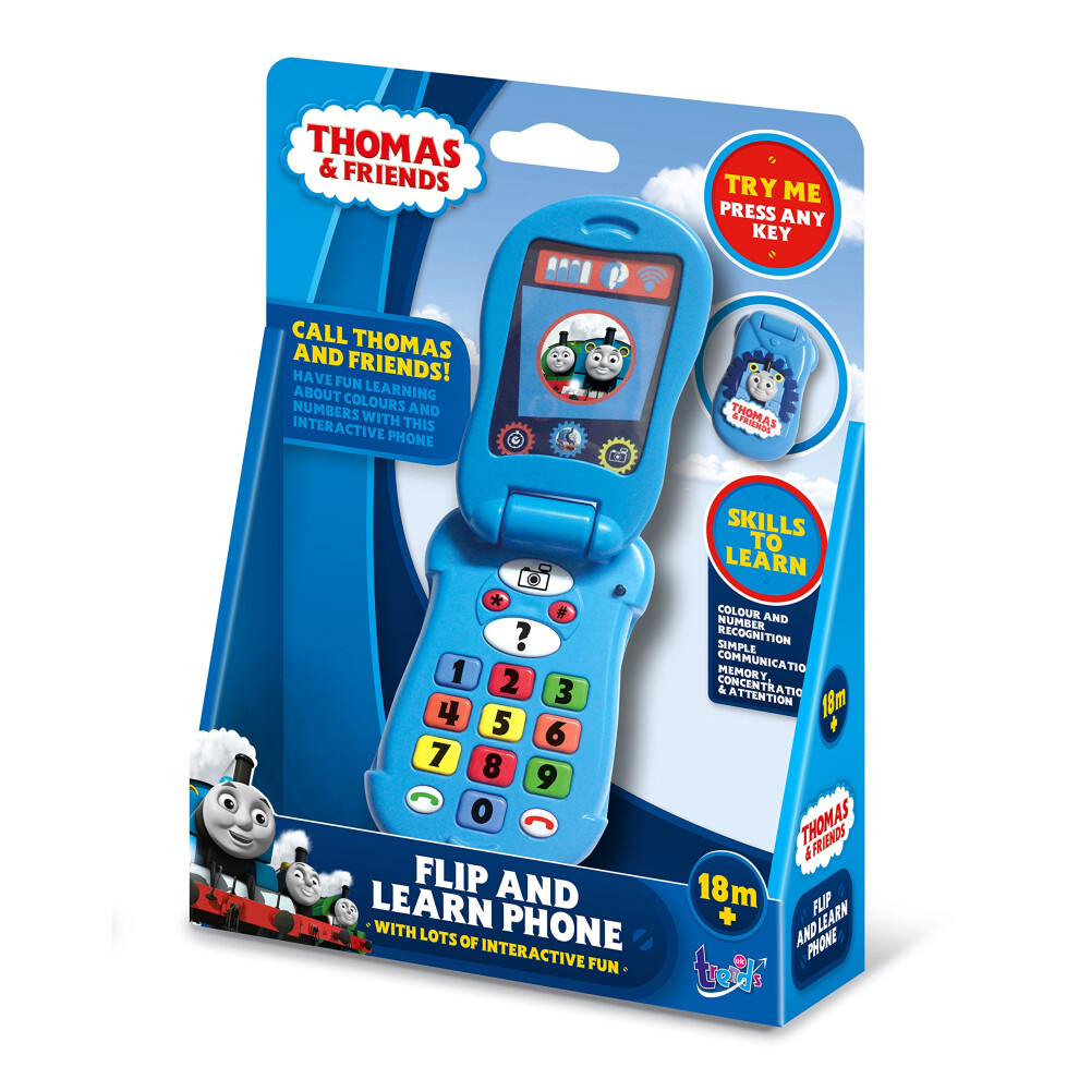 TT01 Thomas And Friends Flip Phone Toy for Kids-Helps Child Development, Recognition, Communication and Memory Skills-Features Interactive Learning