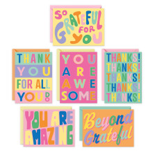S&O Fun Thank You Cards with Envelopes - Assorted Thank You Cards to Express Gratitude - Thank You Notes with Envelopes Set of 24 - Gratitude Note