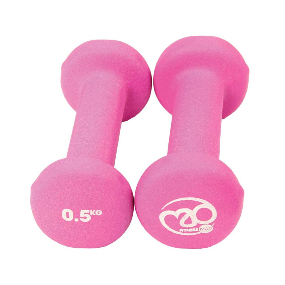 Neo Dumbbells, Weights 0.5kg - 6kg (Pair) (0.5kg, Pink)