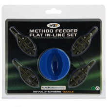 4 Plus 1 In-Line Method Feeder Set - Green, One Size