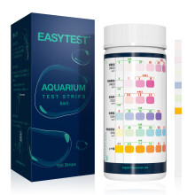 6 in 1 Aquarium Test Strips, 150 Strip Pack Aquarium Water Test Kit for Freshwater, Fish Tank, Fish Pond, Accurate Testing Total Hardness, Carbonate
