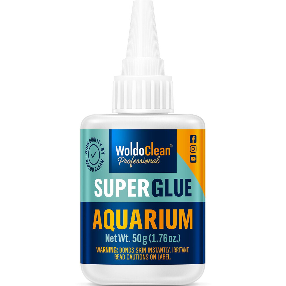 Aquarium glue 50g for plants, stones, moss - suitable for freshwater & saltwater aquariums