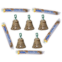 JOHNSONS CANARY HONEY BAR & SEED BELLS MIXED VARIETY BIRD TREATS 5 OF EACH PACK