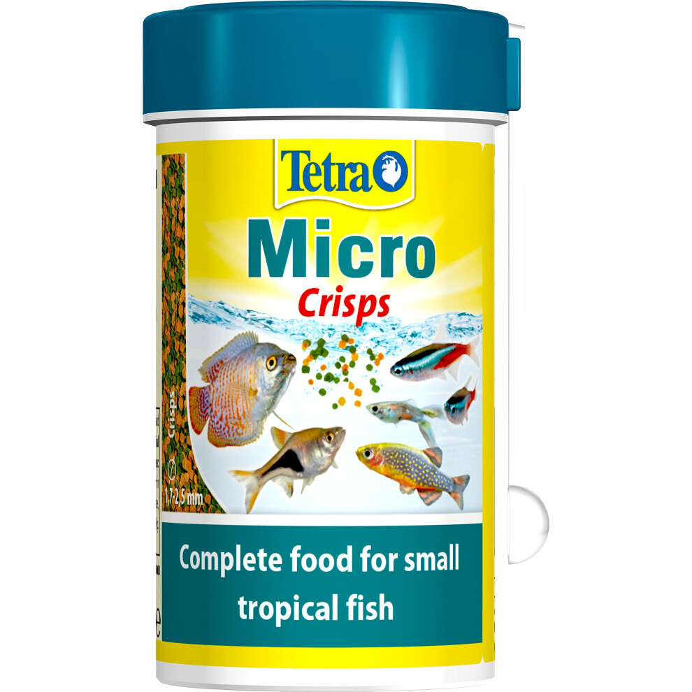 Micro Crisps Complete Fish Food For Small Tropical Fish, 100 ml