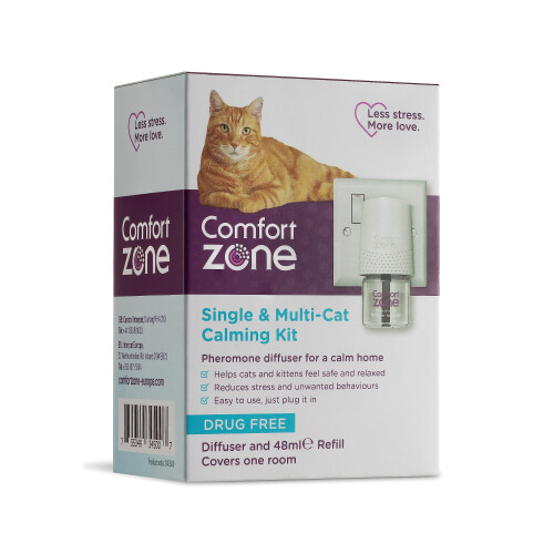 Calming Pheromone Diffuser Starter Kit, for a Calm Single or Multi-Cat Home, Reduces Stress, Spraying, Scratching & Other Problematic Behaviours, 1 1