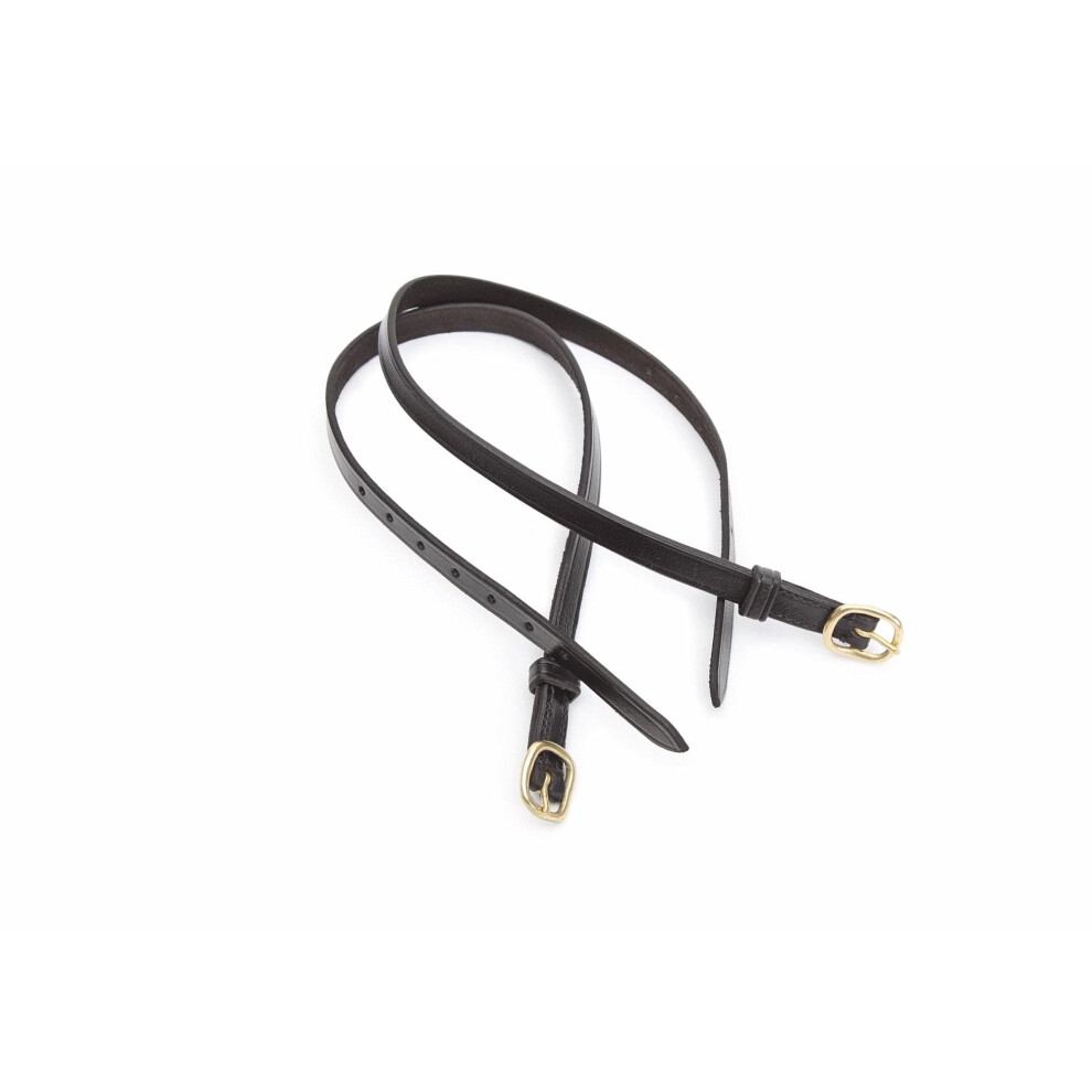 COURROIES D'?PERONS EN CUIR BLENHEIM CONTR?LE ?QUITATION ?QUESTRE noir taille 0,5" Adulte