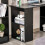 Homcom HOMCOM 120cm Computer Desk Bookshelf Writing Table 6 Shelves Black 6