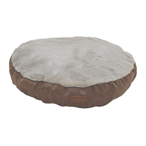 HugglePets HugglePets Deep Donut Dog Bed - Oatmeal & Grey
