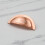 (76mm Cup	) Satin Copper Kitchen Handles Half Moon Cup & Knobs 6