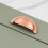 (76mm Cup	) Satin Copper Kitchen Handles Half Moon Cup & Knobs 5