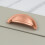 (76mm Cup	) Satin Copper Kitchen Handles Half Moon Cup & Knobs 7