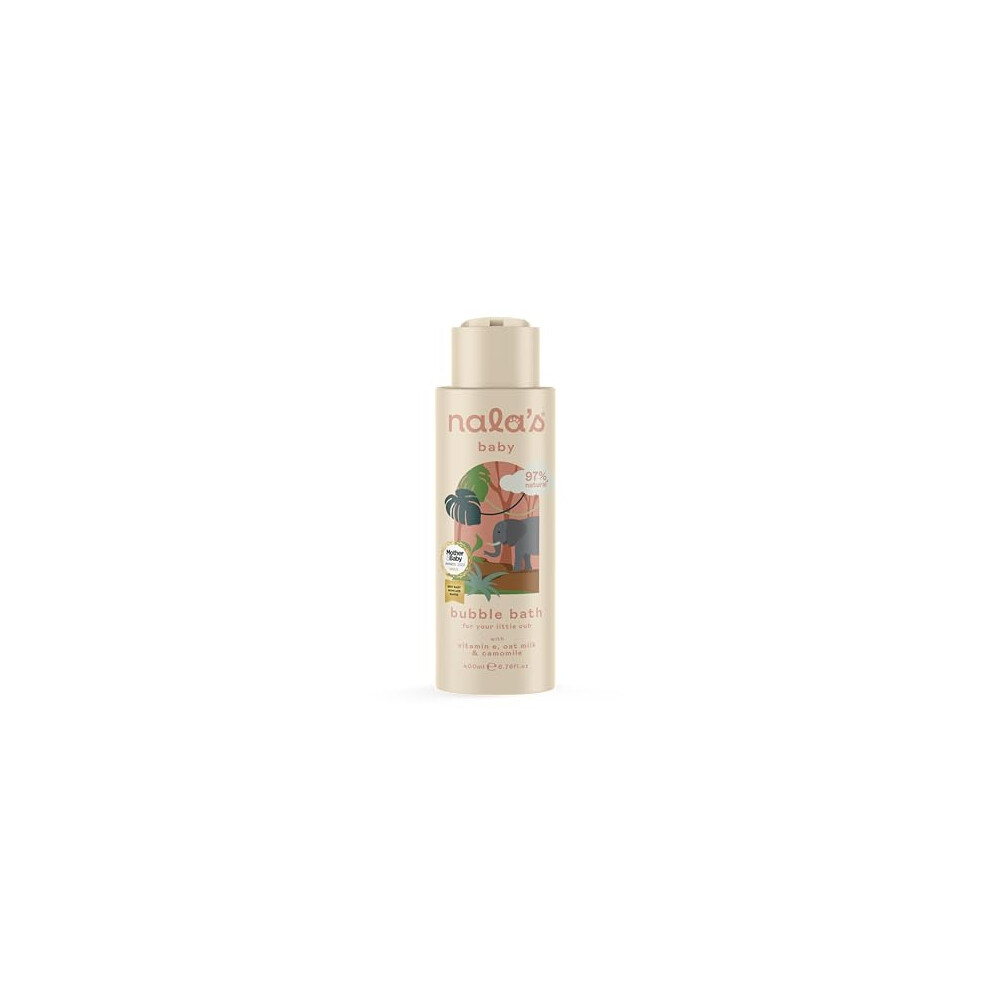 Bubble Bath | Award-Winning | 97% Natural | Dermatologically-Tested And Paediatrician-Approved | Soothing Oat Milk, Camomile And Vitamin E | Vegan | Nala's Baby