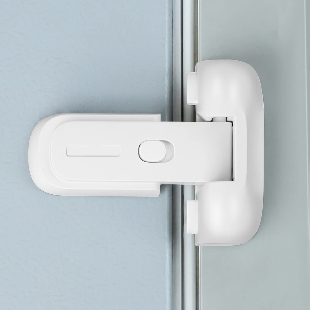 Refrigerator Fridge Freezer Door Lock For Kids, Child Proof Refrigerator Latch Lock To Keep Door Closed, No Tools Required And Easy Installation Clymene