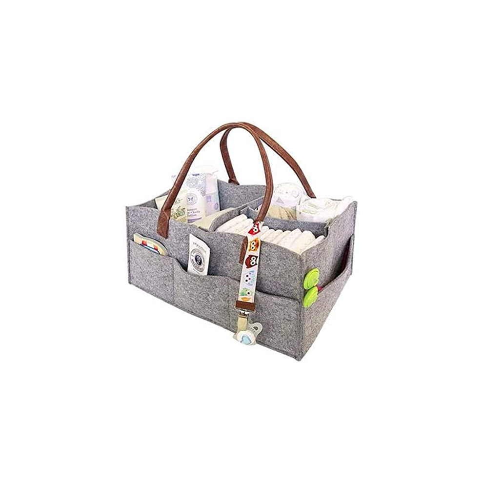 Foldable Felt Storage Bag Portable Lightly Multifunction Changeable Compartments For Mom Newborn Kids Nappies，, 07 Grey Catchermy