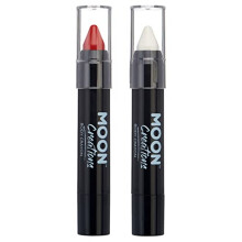 Face Paint Stick Body Crayons | England Flag Red & White Set | 3.2g | Sweat Proof & Water-Resistant Face Paint | Made in UK | For Kids, Adults, Fancy