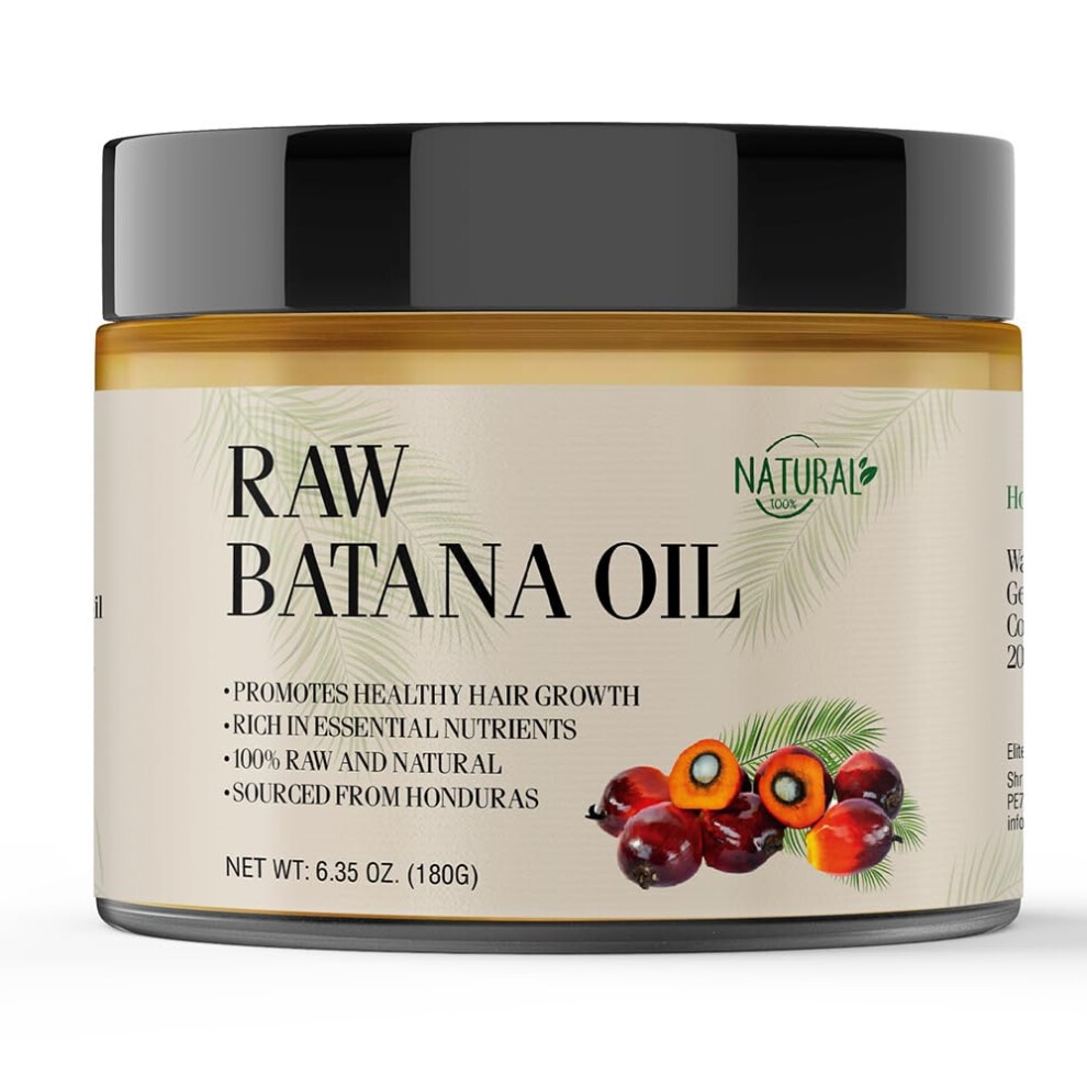 Raw Batana Oil For Hair Growth | 180g | 100% Batana Oil From Honduras | Batana Oil For Hair Growth Dr Sebi | Repairs Damaged Hair & Reduces Hair Loss