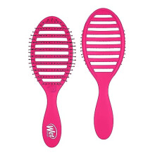 Speed Dry Detangler (Pink)- Ergonomic, Heat Flex Bristles, Blow Dry, Detangling Knots, Snag Anti-Static Brush for All Hair Type