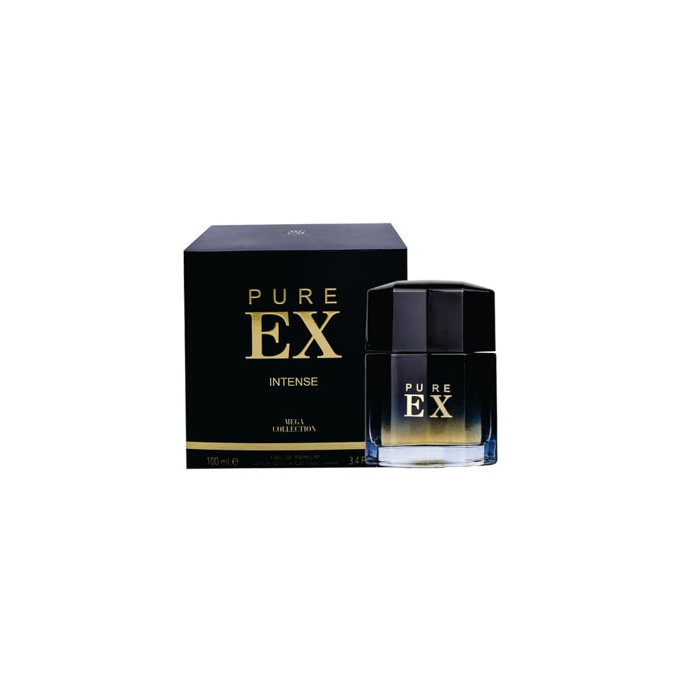 XS Perfume for Men | Pure XS Eau de Parfum 100ml| Oud and Sandalwood Fragrance | Mega Collection Pure Ex Intense (Inspired by Paco Rabanne Pure XS)