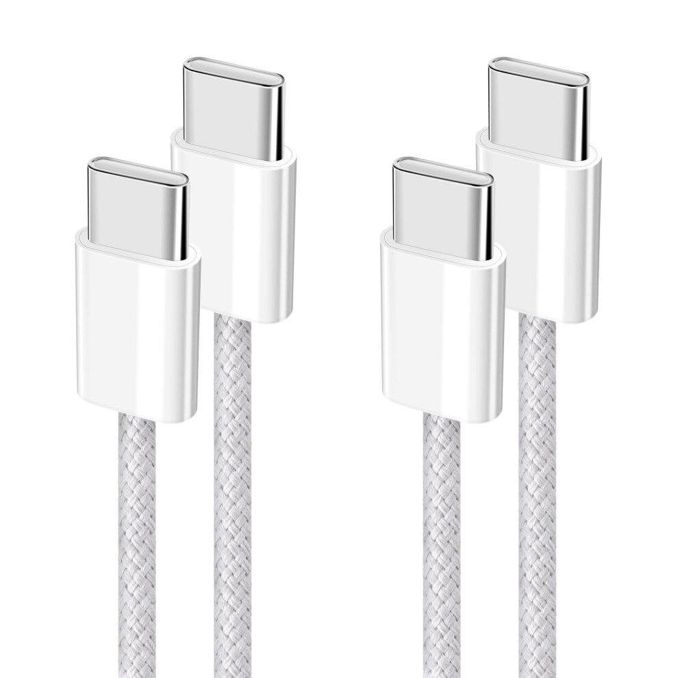 USB C to USB C Charger Cableï¼Nylon Braided USB C to C Cable Fast Charge 2Pack 3.28ft/1m 60W Type C Data Cable Compatible with iPhone 15 Samsung