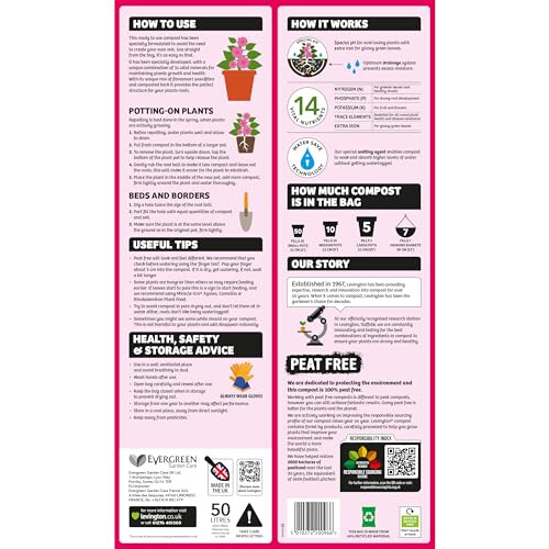 Levington PEAT FREE Ericaceous Compost, 50 litre compost for acid-loving plants 1
