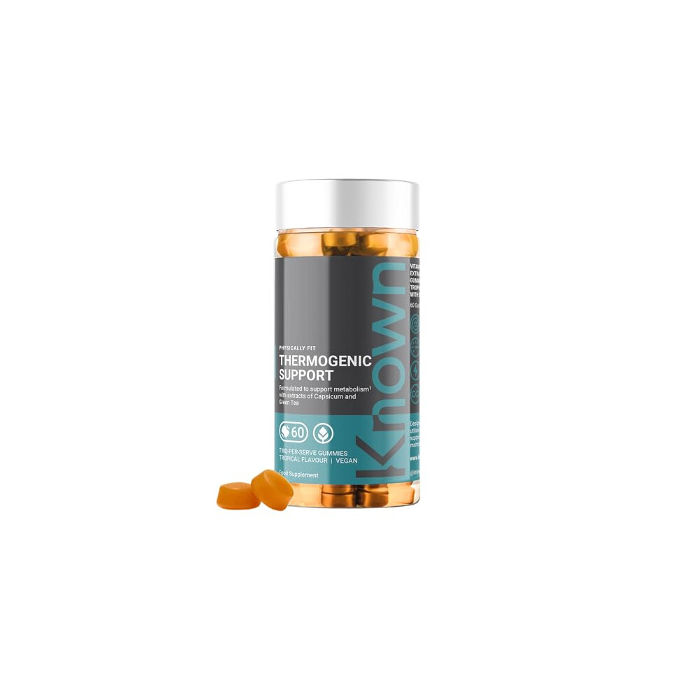 Known Thermogenic Support Weight Loss Gummies By Nutrition | Natural Support For Metabolism And Maintaining Energy Levels | Delicious Natural Tropical