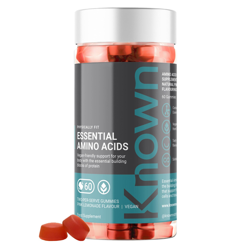 Known Pink Essential Amino Acid (Eaa) Gummies By Nutrition | Essential Support For Muscle Growth, Recovery, And Energy | Delicious Lemonade Flavour |