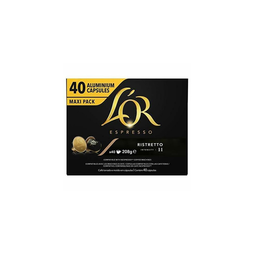 L'OR 200 Nespresso Compatible Capsules Ristretto Intensity 11 [200 Coffee Pods] - Image 6