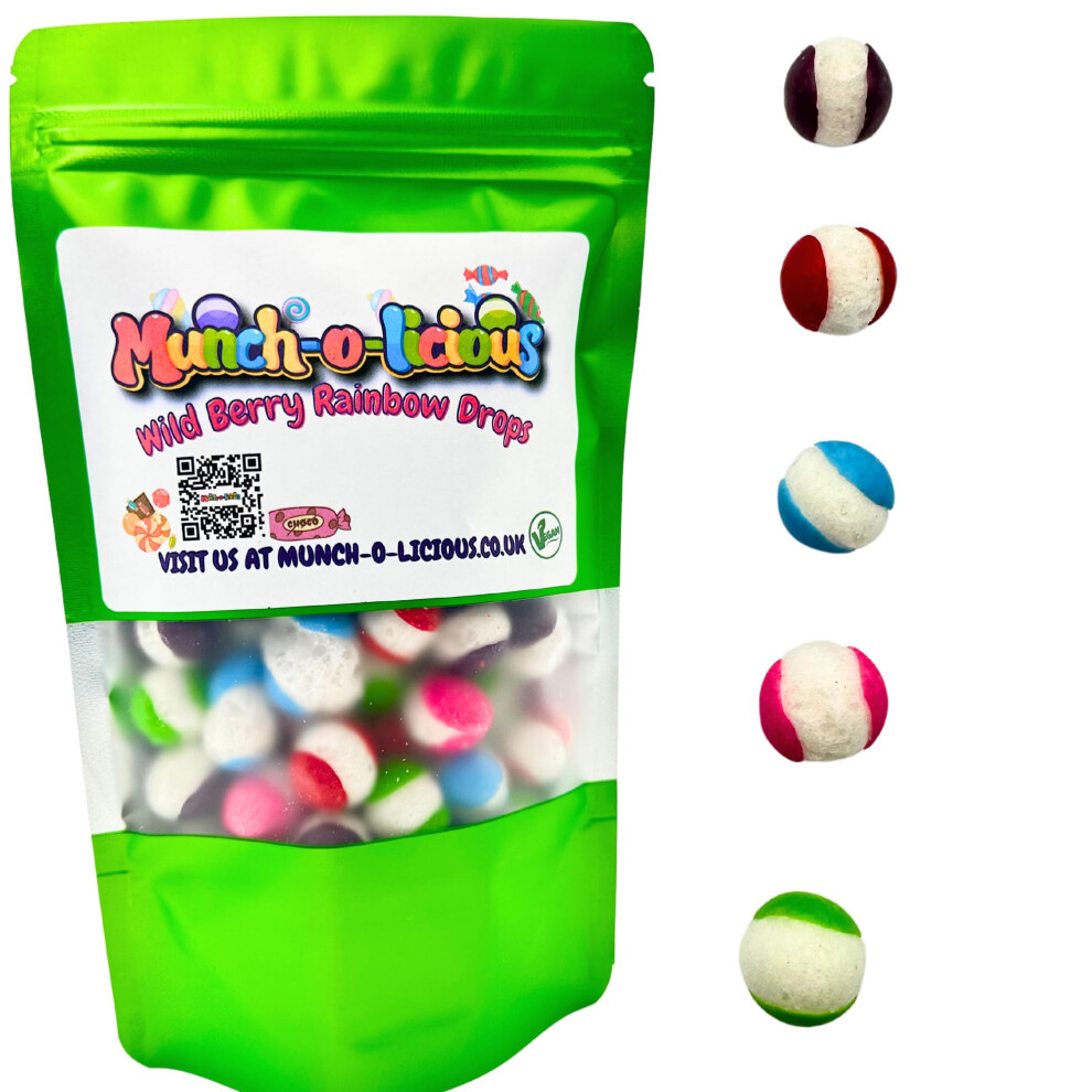 Freeze Dried Sweets 150g Skittles Wild Berry Vegan Halal Freeze Dried Candy By Munch-o-licious Halal Sweets Vegan Sweets American Sweets TikTok Gift