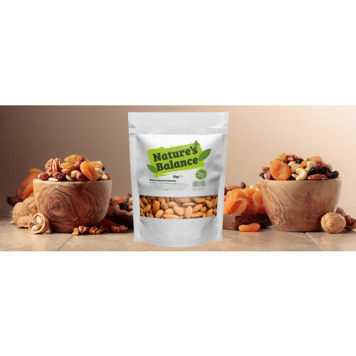 Whole California Raw Almonds 1kg 1