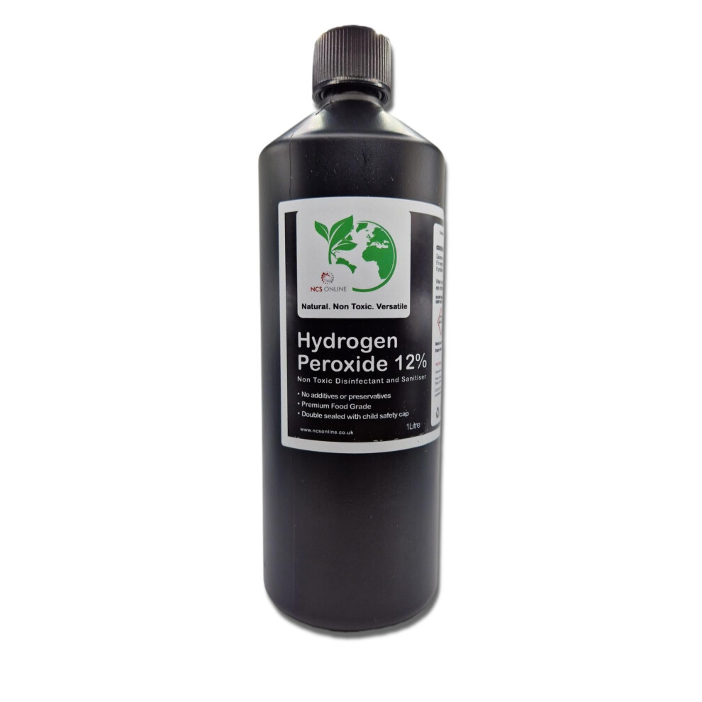 Ncsonline Hydrogen Peroxide 11.99% (12%) 1 Litre H2o2 Food Grade