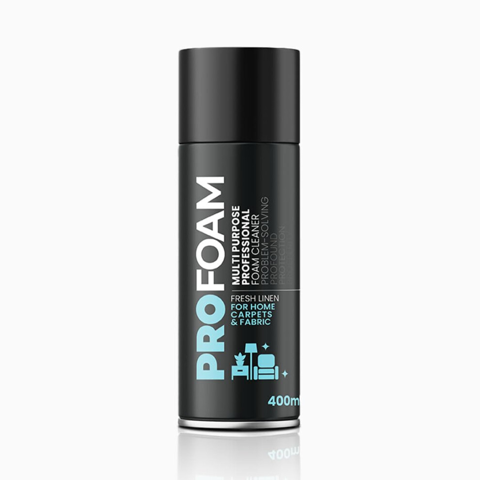 Profoam Carpet and Fabric Stain Remover; Professional Cleaner for Home, Carpets and Fabrics, Fresh Linen Scent, 400ml, Made in the UK