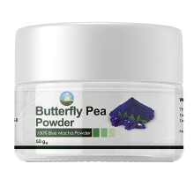 Butterfly Pea Flower Tea, Blue Matcha, High on Anti Oxidants, Caffeine-Free Blue Flower Tea Powder, Pure Natural Blue Butterfly Pea Flower Tea, Blue