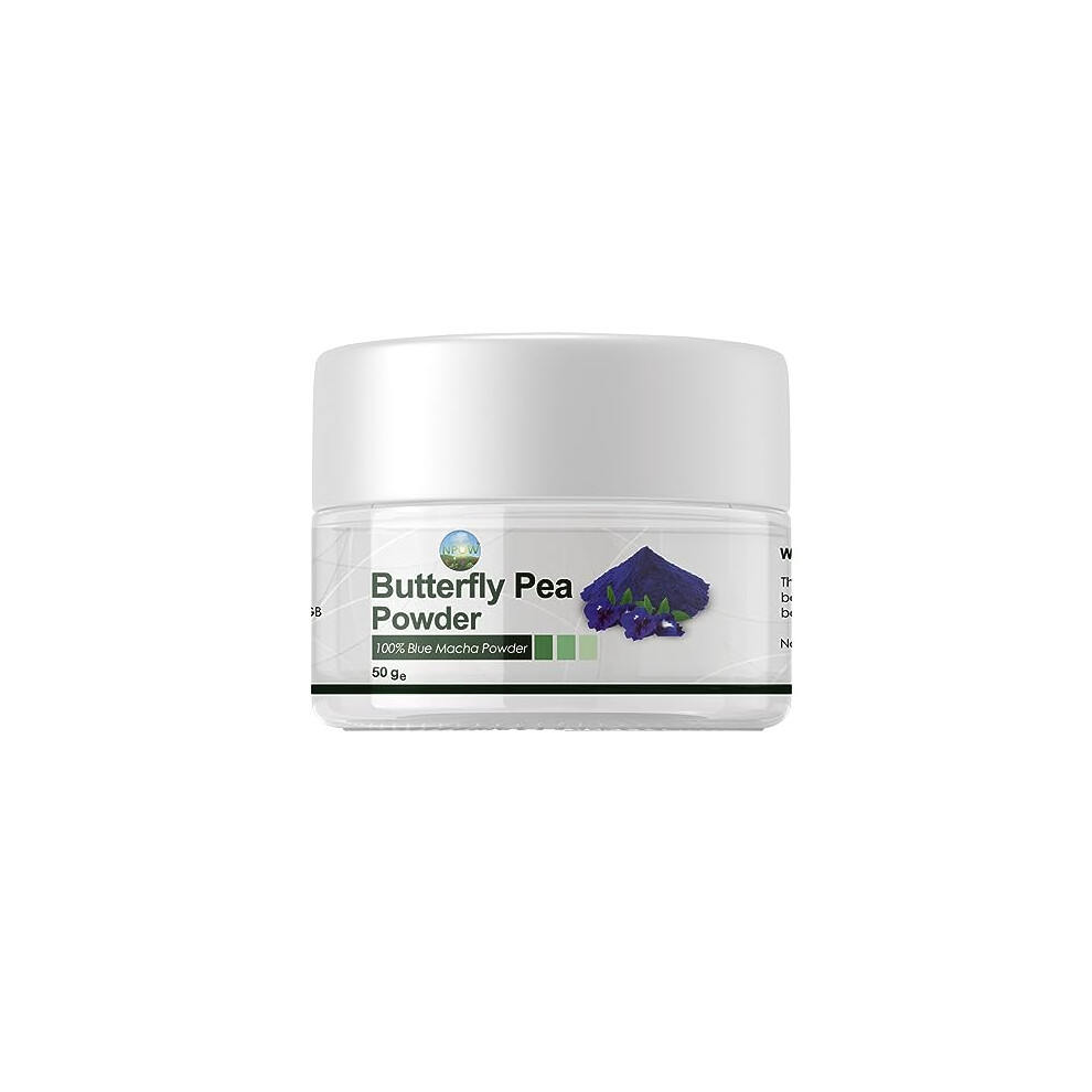 Npow Butterfly Pea Flower Tea, Matcha, High On Anti Oxidants, Caffeine-Free Flower Tea Powder, Pure Natural Butterfly Pea Flower Tea, Blue