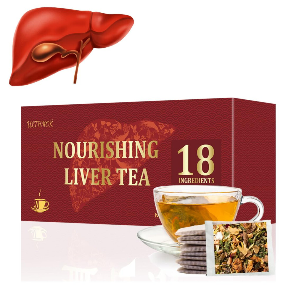 Premium 18 Flavors Liver Care Tea,30 Tea Bags/150g,Nourishing Liver with 18 Natural Herbs,Liver Protection Hebal Chinese Teaçèè¶.