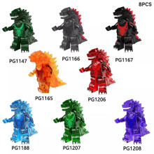 8pcs Mini Godzilla Series Building Blocks Figures Children Toy Xmas Gift.