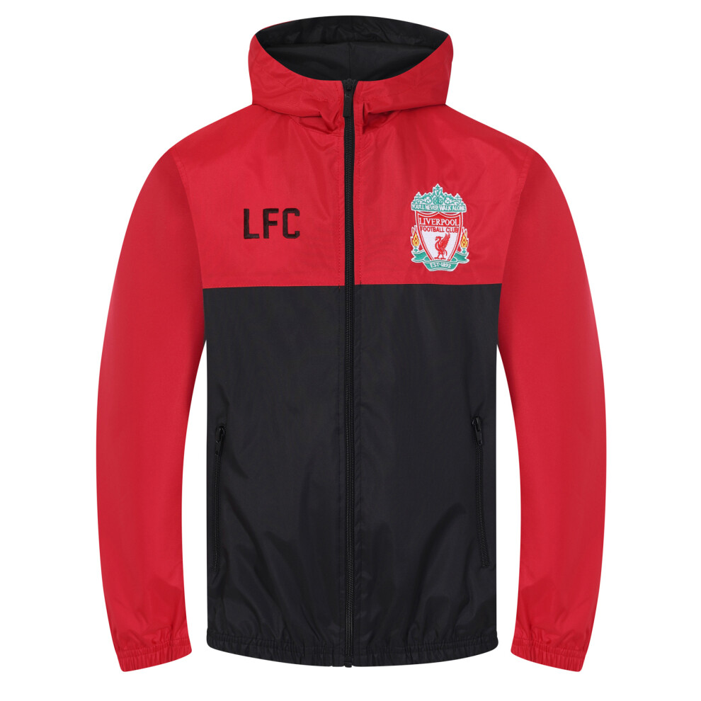 (Red, 4-5 Years) Liverpool FC Official Football Gift Boys Shower Jacket Windbreaker