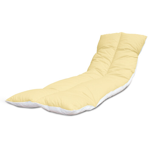 Sun Lounger Topper Cushion Pad | 60cm x 190cm - Yellow