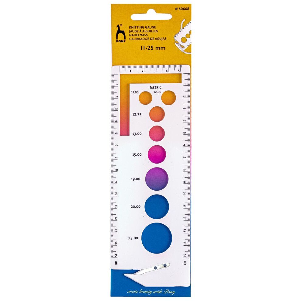 Prym Pony Knitters Gauge: 11.00Mm - 25.00Mm