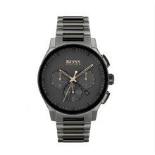 NEW HUGO BOSS GRAND PRIX 1513814 STAINLESS STEEL ALL BLACK MENS WATCH