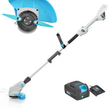 swift 40V Cordless Strimmer with 25cm Cutting Diameter Lightweight Battery Grass Timmer for Garden, Including 6 Spare Blades