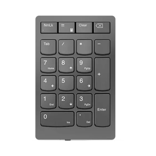 Lenovo Clavier Numérique - LENOVO - GO WIRELESS NUMERIC KEYPAD - RF sans fil - 21 touches - Gris