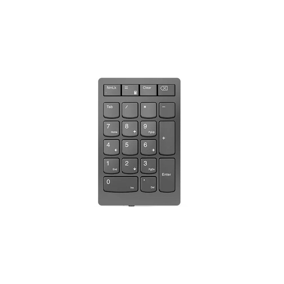 Lenovo Go Wireless Numeric Keypad - Keypad - Wireless - 2.4 Ghz - Key Switch: Scissor-Key - Storm - Retail Grey