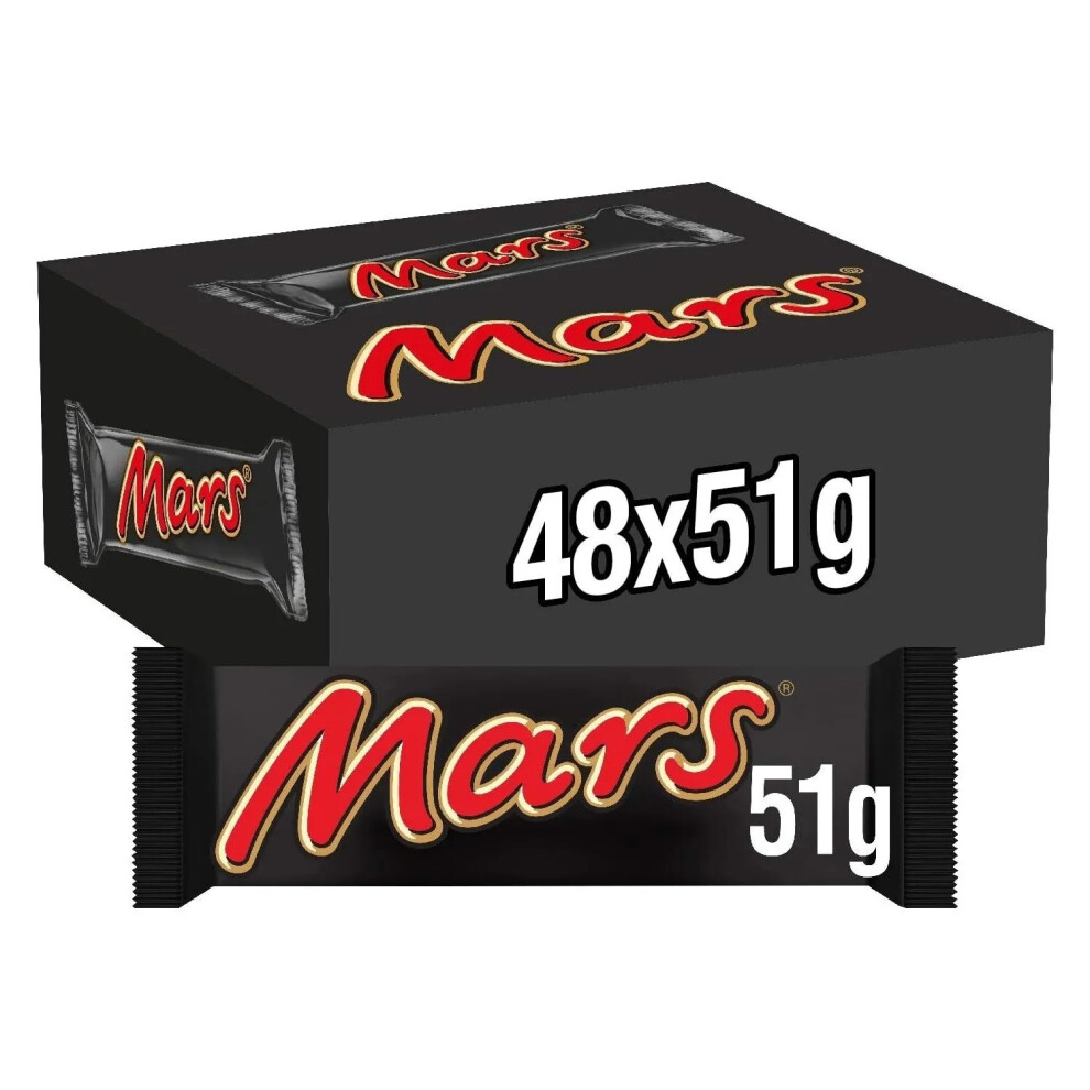 48 x 51g Mars Chocolate Bars Chocolate Caramel and Nougat Bars Bulk Box