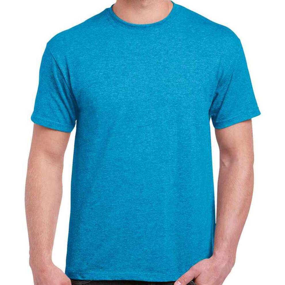 (XL, Sapphire Blue Heather) Gildan Mens Heavy Cotton T-Shirt