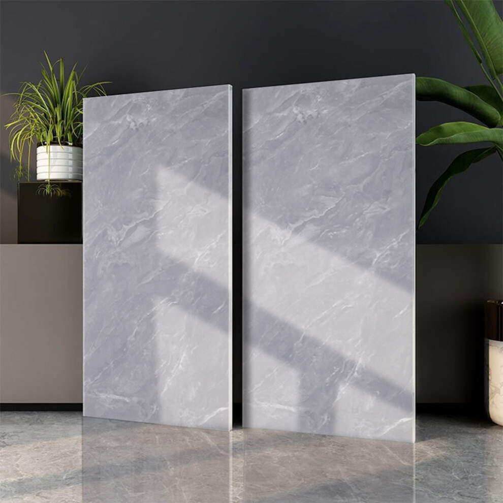 (Jazz Grey) 10 Pcs Waterproof Marble Wall Tile Stickers