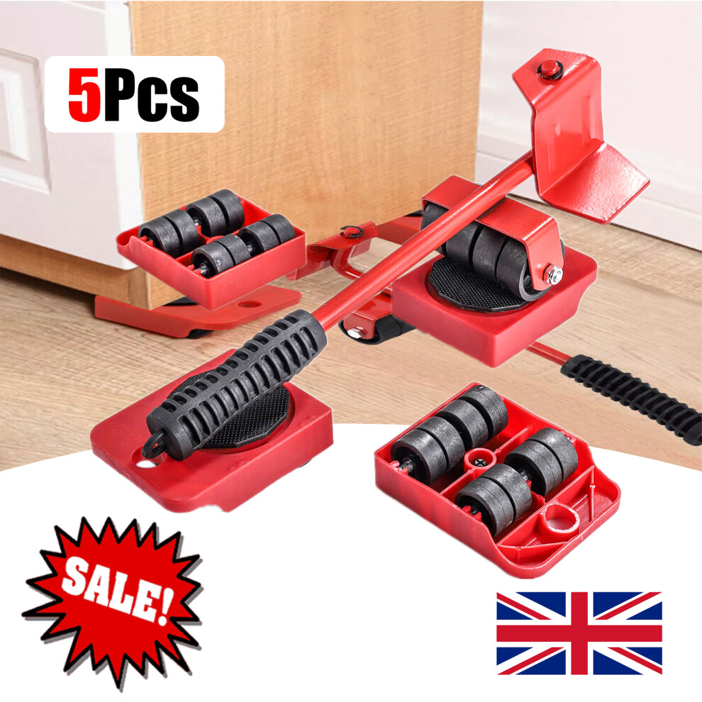 (Red) Heavy Furniture Slider Mover Wheels Moving Kits 310292513516