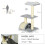 PawHut PawHut 72cm Cat Tree Tower with Scratching Post Perch, Indoor, Light Grey 2