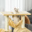 PawHut PawHut Cat Tree Scratching Post Kitten Activity Centre with Hammock, Beige 6