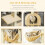 PawHut PawHut Cat Tree Scratching Post Kitten Activity Centre with Hammock, Beige 4