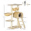 PawHut PawHut Cat Tree Scratching Post Kitten Activity Centre with Hammock, Beige 2